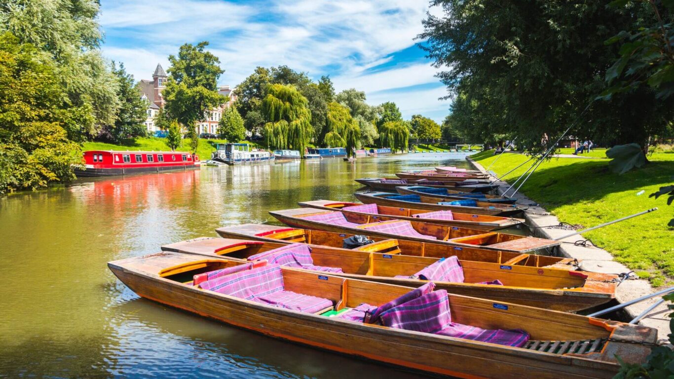 Cambridge City Centre Canva Stock Image