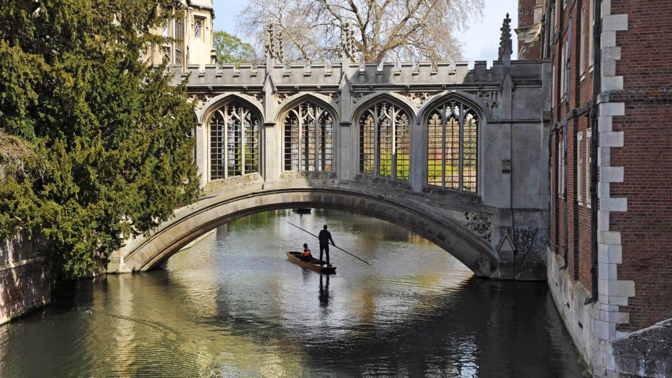 Cambridge University Bridge Canva Stock Image